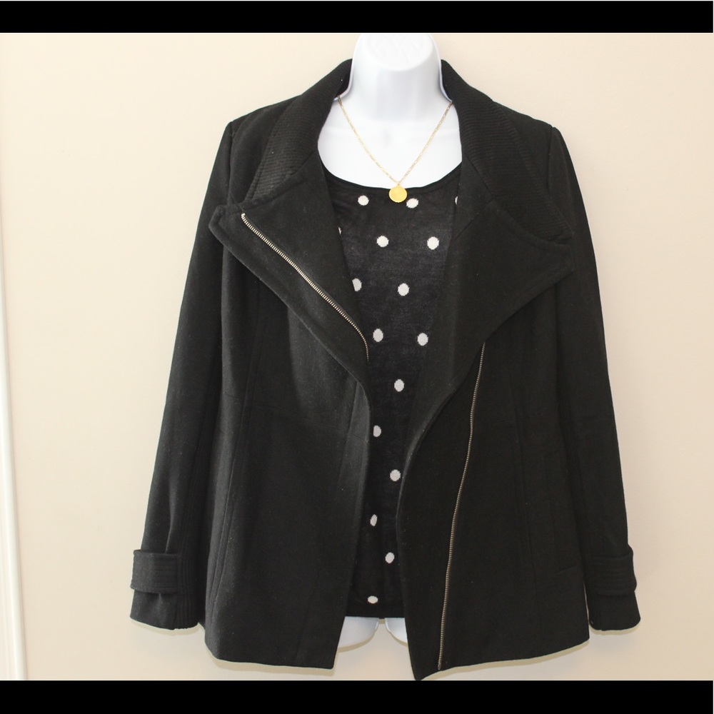 Express Wool Blend Black Jacket Size Small